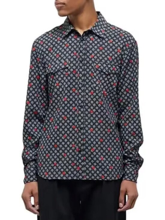 The Kooples Other - NWT The Kooples Medallion Print Long-Sleeve Shirt in Black / S